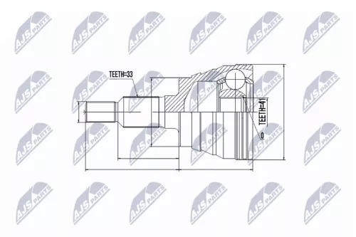 Homokineet reparatie set, aandrijfas