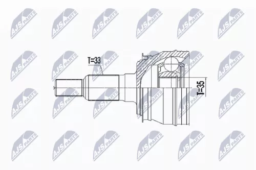 Homokineet reparatie set, aandrijfas