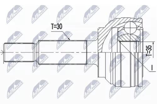 Homokineet reparatie set, aandrijfas