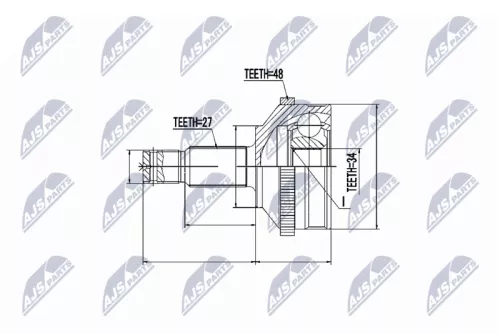 Homokineet reparatie set, aandrijfas