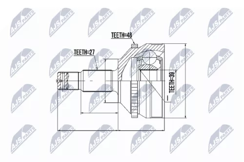 Homokineet reparatie set, aandrijfas