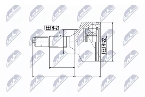 Homokineet reparatie set, aandrijfas