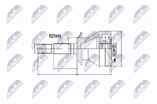 Homokineet reparatie set, aandrijfas