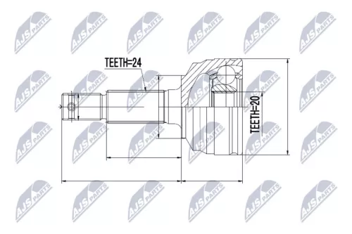 Homokineet reparatie set, aandrijfas
