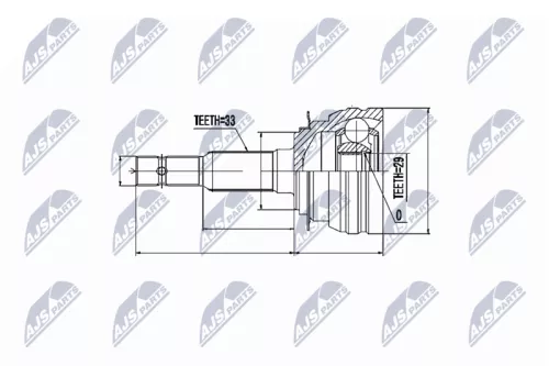 Homokineet reparatie set, aandrijfas