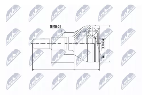 Homokineet reparatie set, aandrijfas