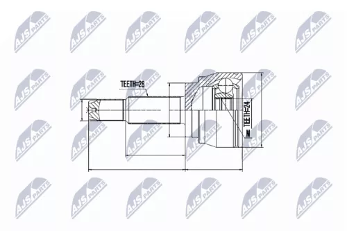 Homokineet reparatie set, aandrijfas