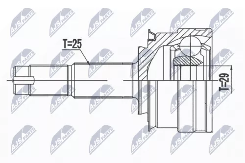 Homokineet reparatie set, aandrijfas