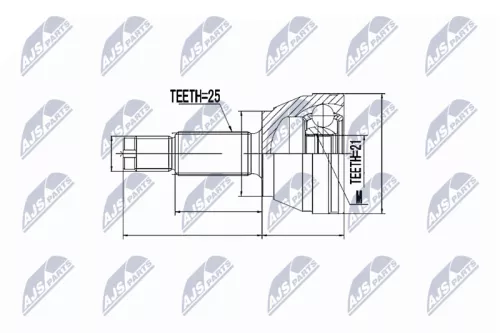 Homokineet reparatie set, aandrijfas