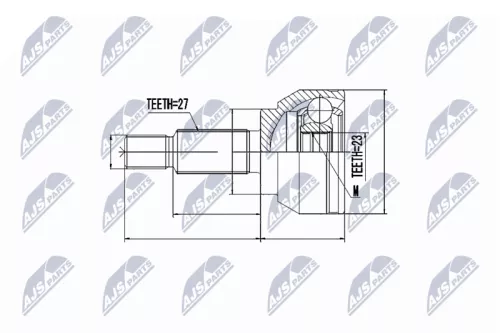 Homokineet reparatie set, aandrijfas