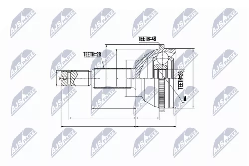 Homokineet reparatie set, aandrijfas
