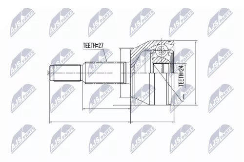 Homokineet reparatie set, aandrijfas