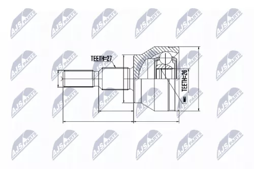 Homokineet reparatie set, aandrijfas