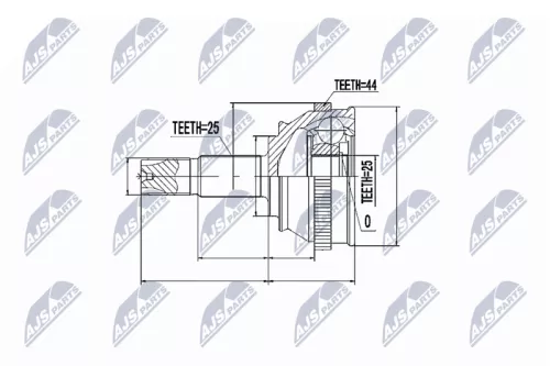 Homokineet reparatie set, aandrijfas