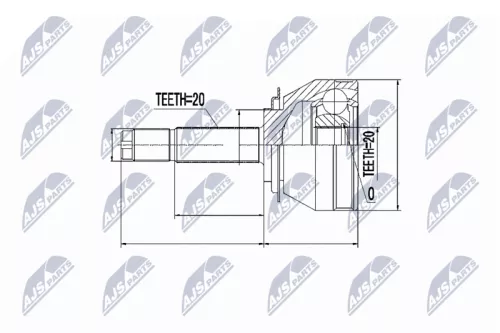 Homokineet reparatie set, aandrijfas