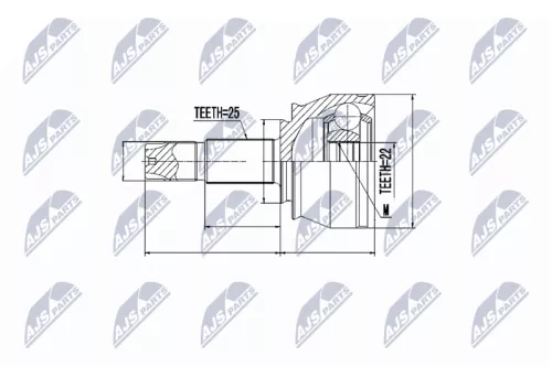 Homokineet reparatie set, aandrijfas