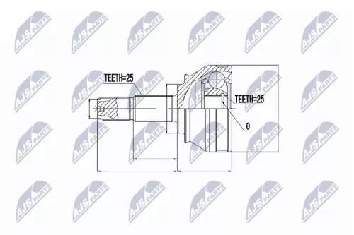 Homokineet reparatie set, aandrijfas