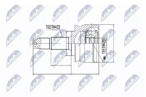 Homokineet reparatie set, aandrijfas
