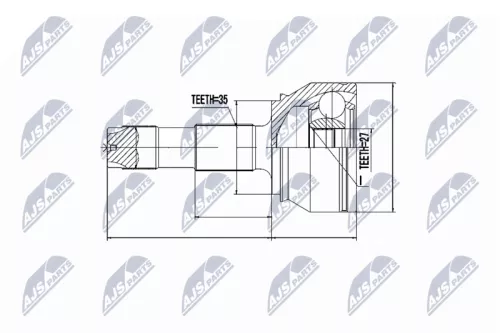 Homokineet reparatie set, aandrijfas