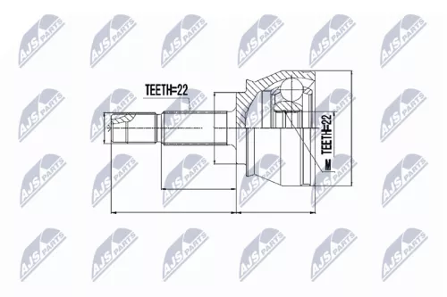Homokineet reparatie set, aandrijfas