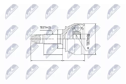 Homokineet reparatie set, aandrijfas