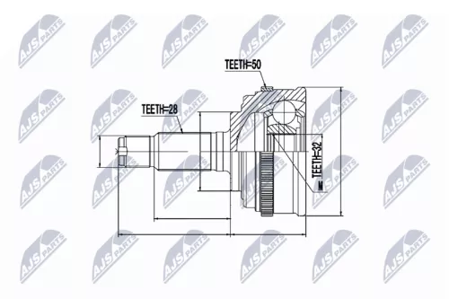 Homokineet reparatie set, aandrijfas