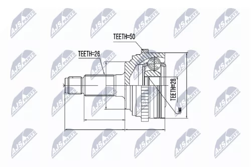 Homokineet reparatie set, aandrijfas