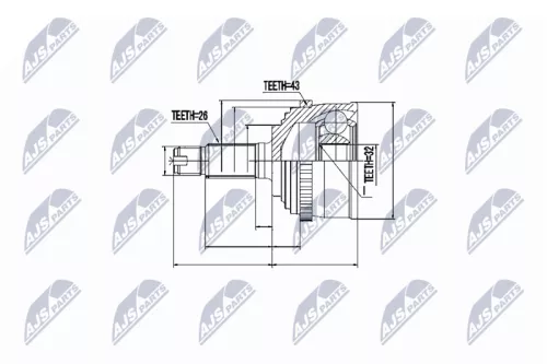 Homokineet reparatie set, aandrijfas