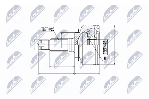 Homokineet reparatie set, aandrijfas