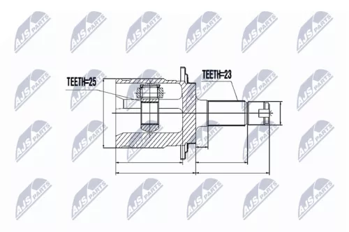 Homokineet reparatie set, aandrijfas