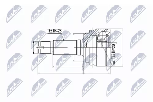 Homokineet reparatie set, aandrijfas
