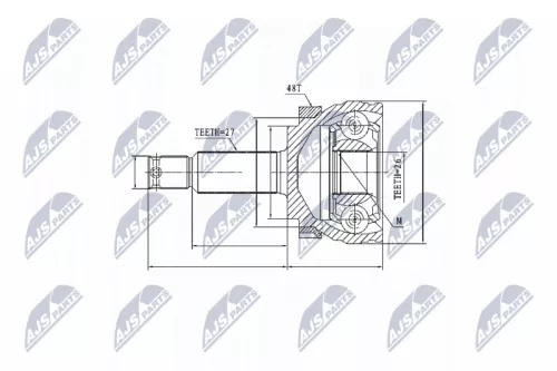 Homokineet reparatie set, aandrijfas