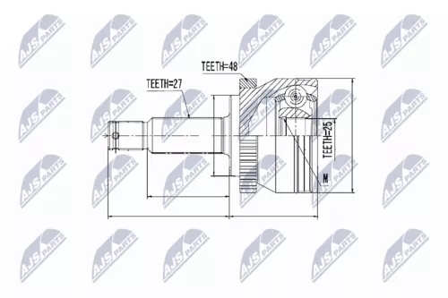 Homokineet reparatie set, aandrijfas