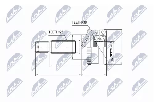 Homokineet reparatie set, aandrijfas