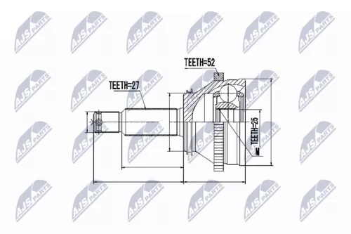Homokineet reparatie set, aandrijfas