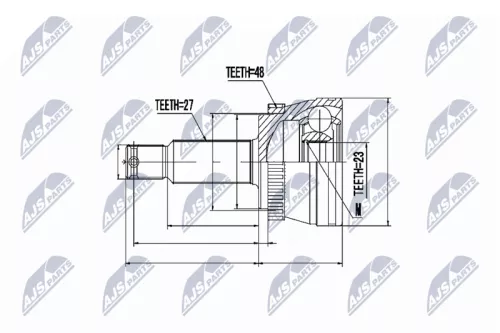 Homokineet reparatie set, aandrijfas
