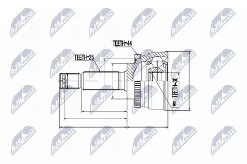Homokineet reparatie set, aandrijfas