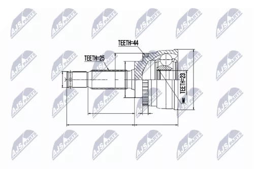 Homokineet reparatie set, aandrijfas
