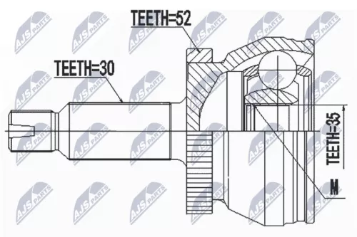 Homokineet reparatie set, aandrijfas