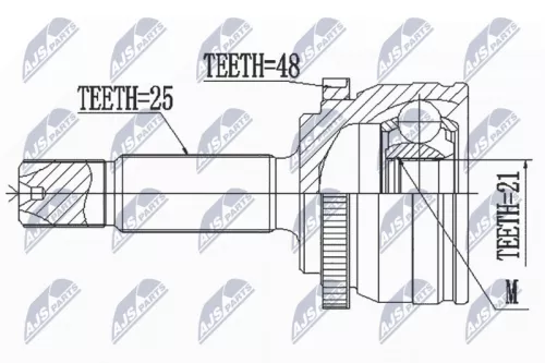 Homokineet reparatie set, aandrijfas