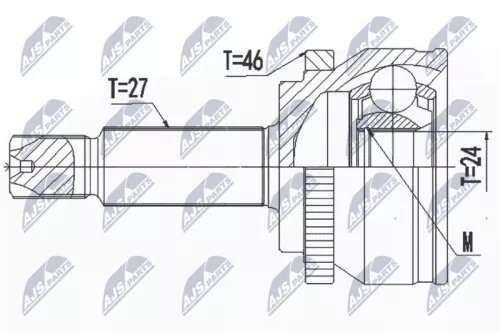 Homokineet reparatie set, aandrijfas