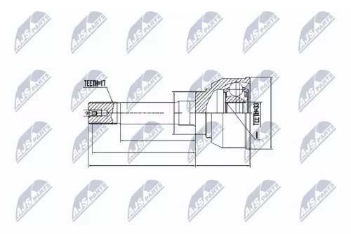 Homokineet reparatie set, aandrijfas