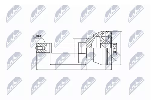 Homokineet reparatie set, aandrijfas