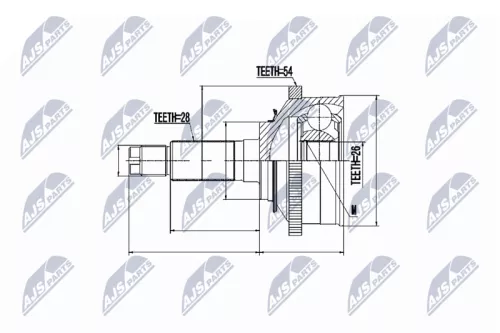Homokineet reparatie set, aandrijfas