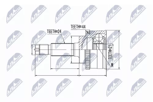 Homokineet reparatie set, aandrijfas