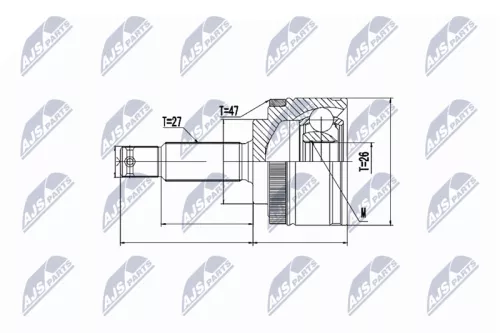 Homokineet reparatie set, aandrijfas