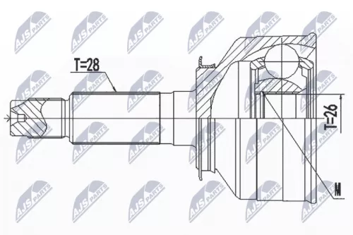 Homokineet reparatie set, aandrijfas