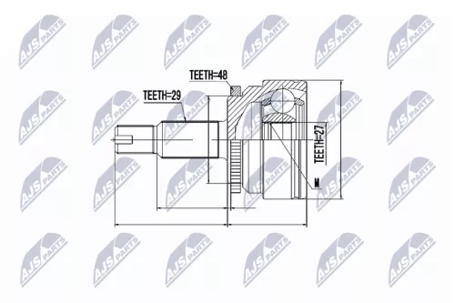 Homokineet reparatie set, aandrijfas