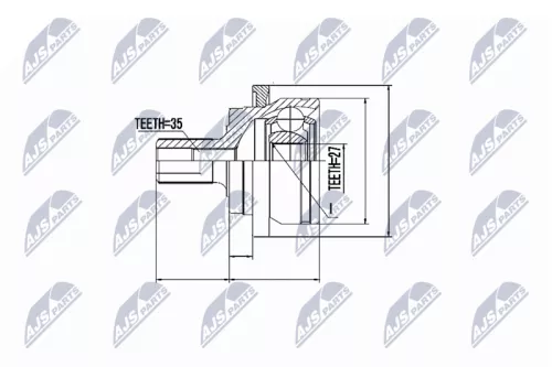 Homokineet reparatie set, aandrijfas
