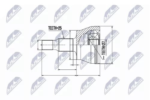 Homokineet reparatie set, aandrijfas